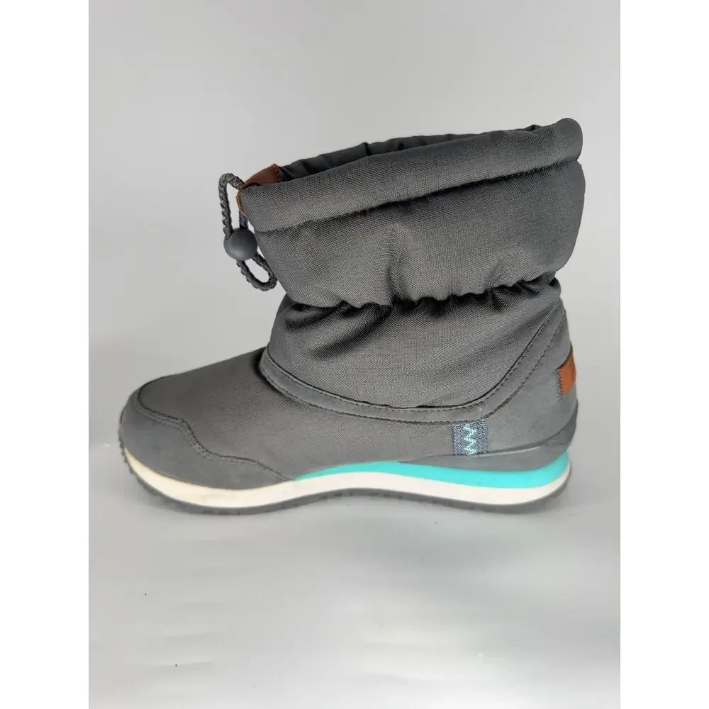 FILA Lola Mini Kids Snow Boots Grey Puffer Winter Shoes‎ Size US 4Y-5Y Gorpco